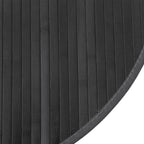Tappeto Rotondo Grigio 60 cm in Bambù