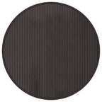 Tappeto Rotondo Marrone Scuro 60 cm in Bambù