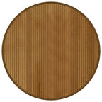 Tappeto Rotondo Marrone 80 cm in Bambù