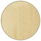 Tappeto Rotondo Naturale Chiaro 80 cm in Bambù