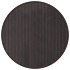 Tappeto Rotondo Marrone Scuro 80 cm in Bambù