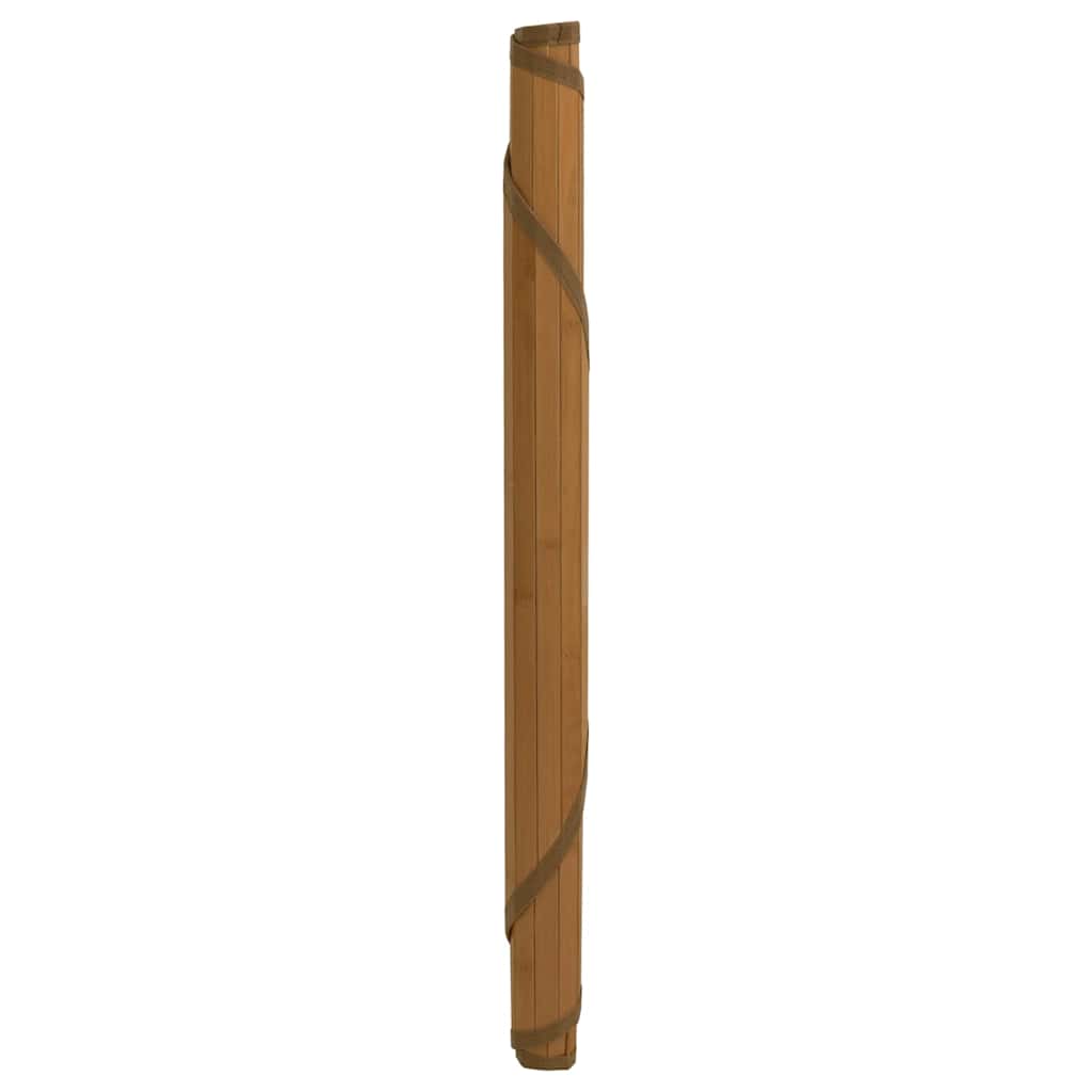 Tappeto Rotondo Marrone 100 cm in Bambù