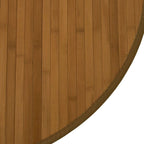 Tappeto Rotondo Marrone 100 cm in Bambù