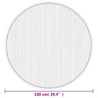 Tappeto Rotondo Marrone 100 cm in Bambù