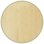 Tappeto Rotondo Naturale Chiaro 100 cm in Bambù