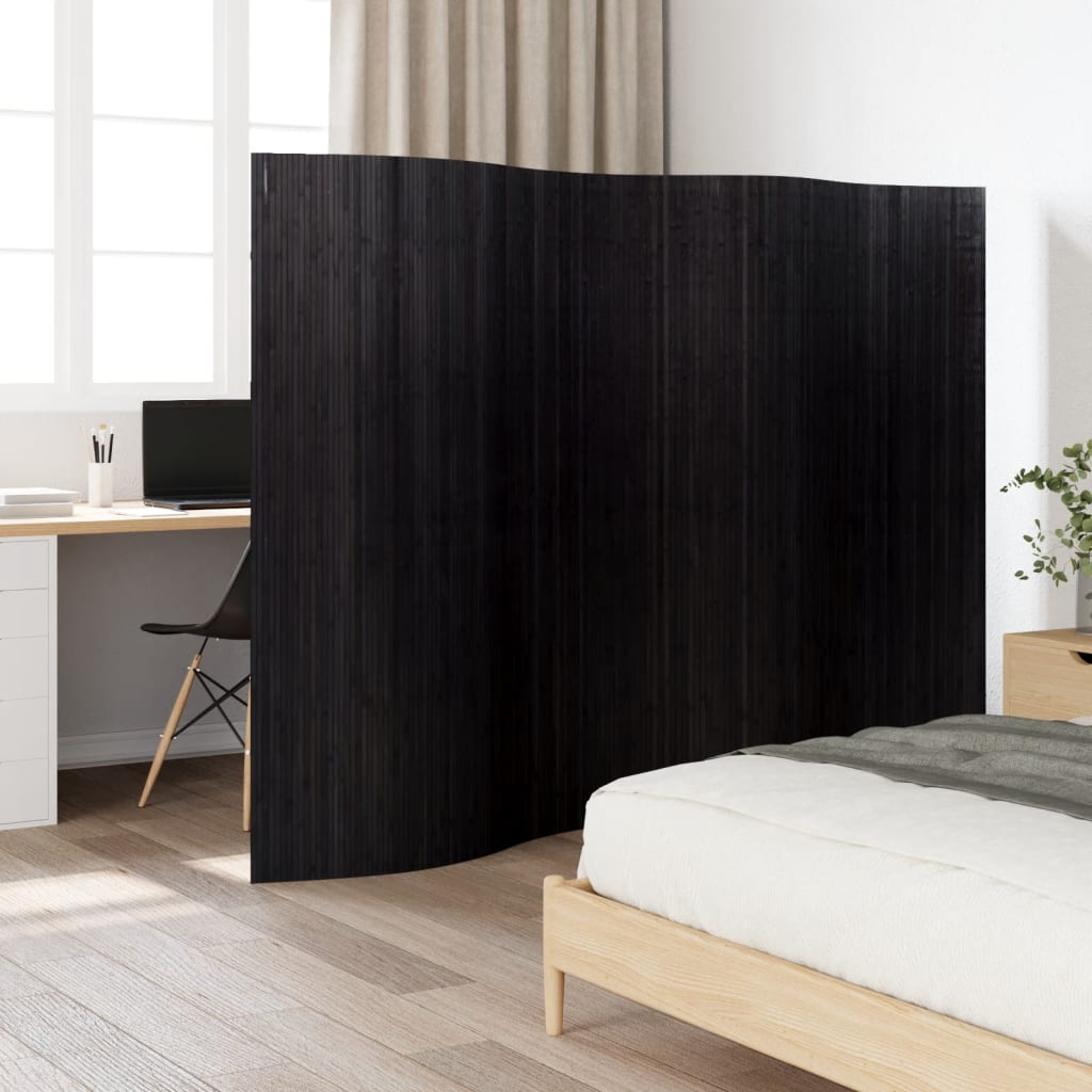 Divisorio Ambienti Nero Larghezza 250 cm Altezza 165 cm in Bambù