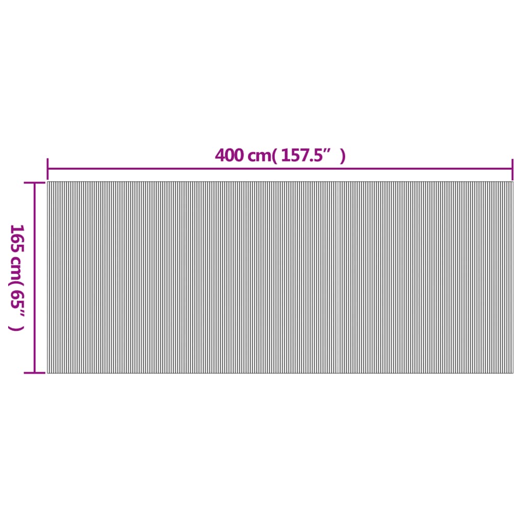 Divisorio Ambienti Grigio Larghezza 400 cm Altezza 165 cm in Bambù