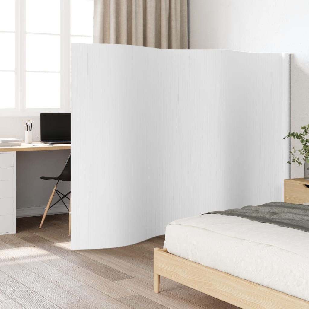 Divisorio Ambienti Bianco Larghezza 400 cm Altezza 165 cm in Bambù