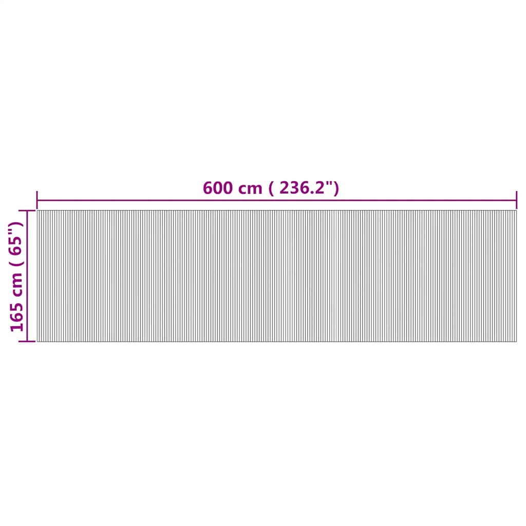 Divisorio Ambienti Naturale Larghezza 600 cm Altezza 165 cm in Bambù