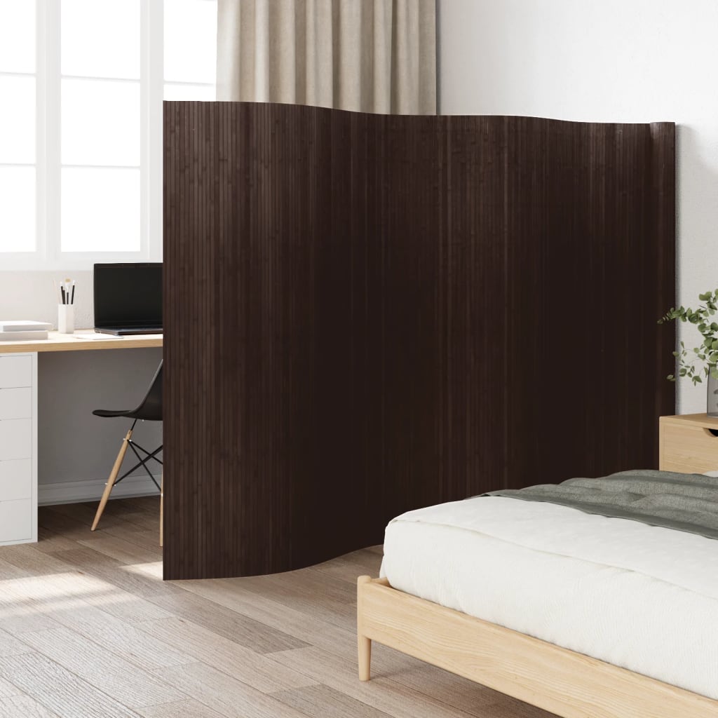 Divisorio Ambienti Marrone Scuro Larghezza 600 cm Altezza 165 cm in Bambù