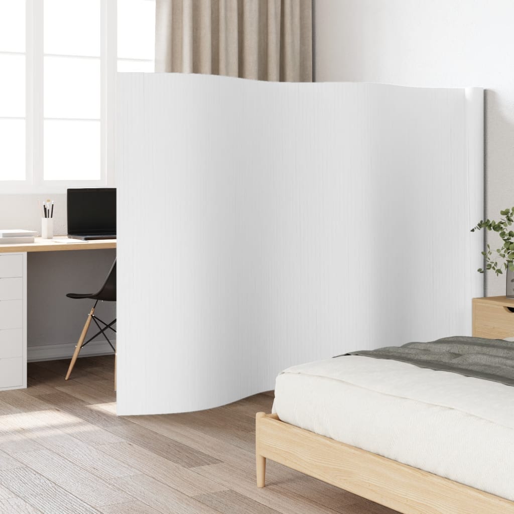 Divisorio Ambienti Bianco Larghezza 600 cm Altezza 165 cm in Bambù