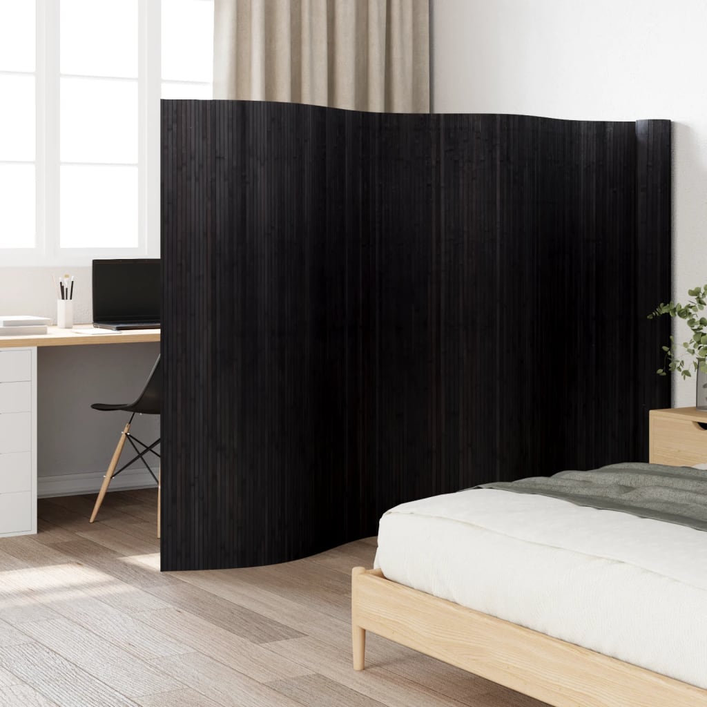 Divisorio Ambienti Nero Larghezza 800 cm Altezza 165 cm in Bambù