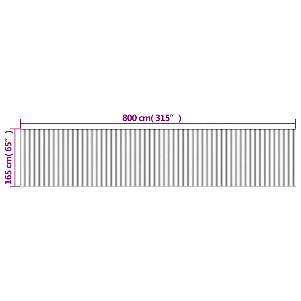 Divisorio Ambienti Marrone Larghezza 800 cm Altezza 165 cm in Bambù