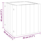 Fioriera da Giardino 45x45x45 cm in Legno Massello di Acacia