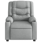 Poltrona Reclinabile in Tessuto Grigio Chiaro
