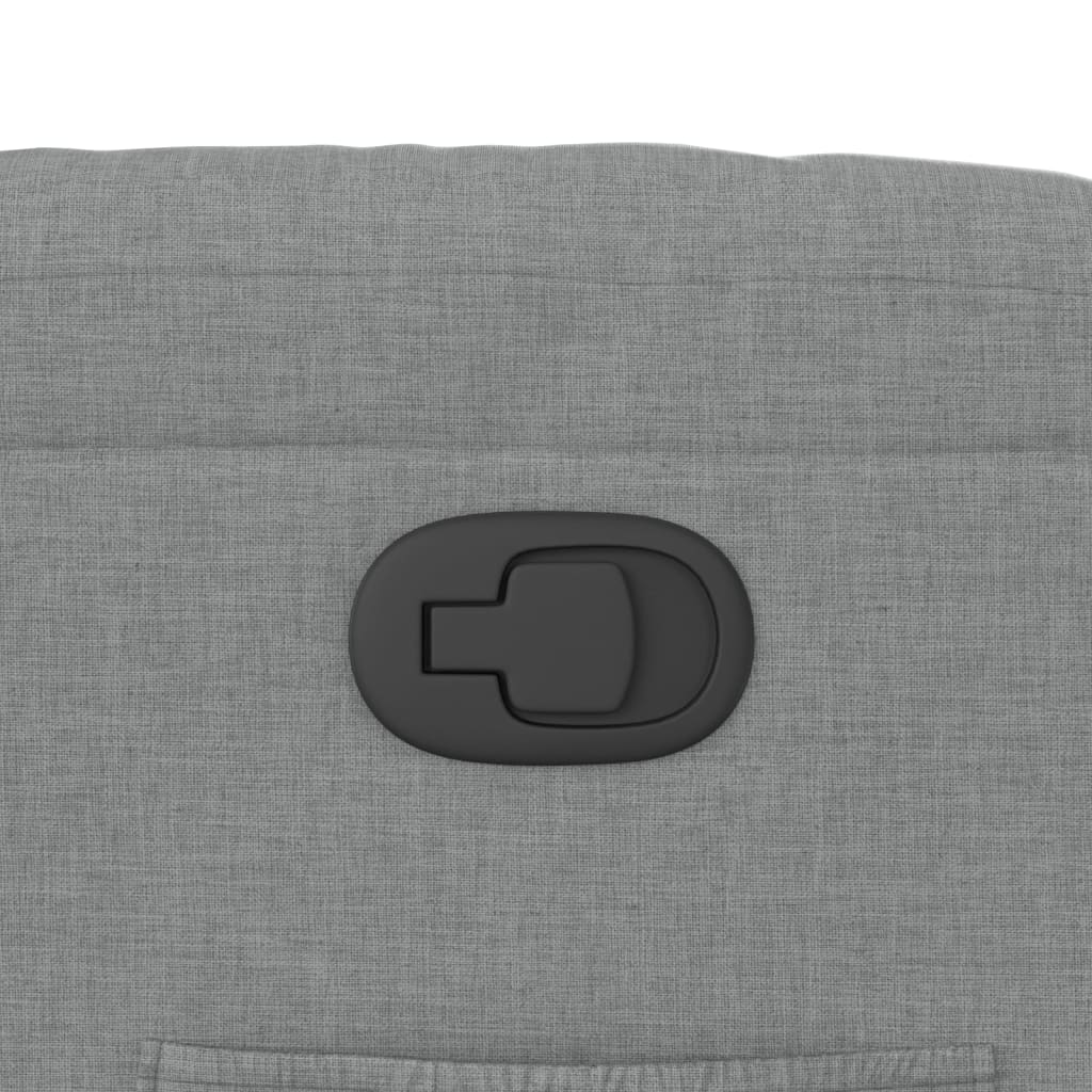 Poltrona Reclinabile in Tessuto Grigio Chiaro