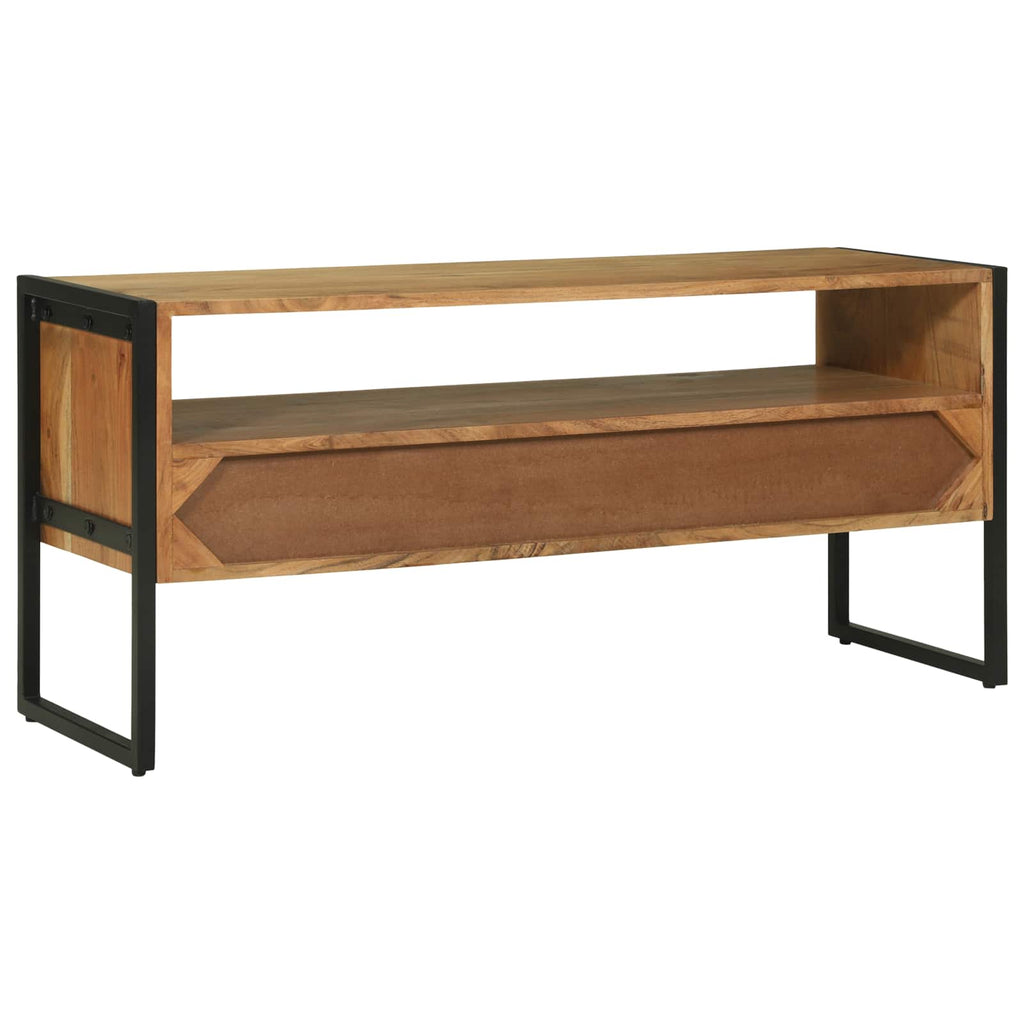 Mobile TV Marrone 100 x 35 x 50 cm Legno di Acacia Massello