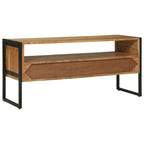 Mobile TV Marrone 100 x 35 x 50 cm Legno di Acacia Massello