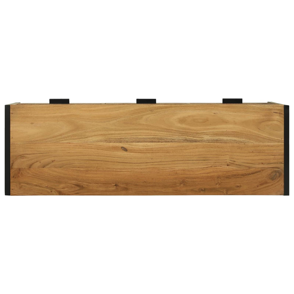 Mobile TV Marrone 100 x 35 x 50 cm Legno di Acacia Massello