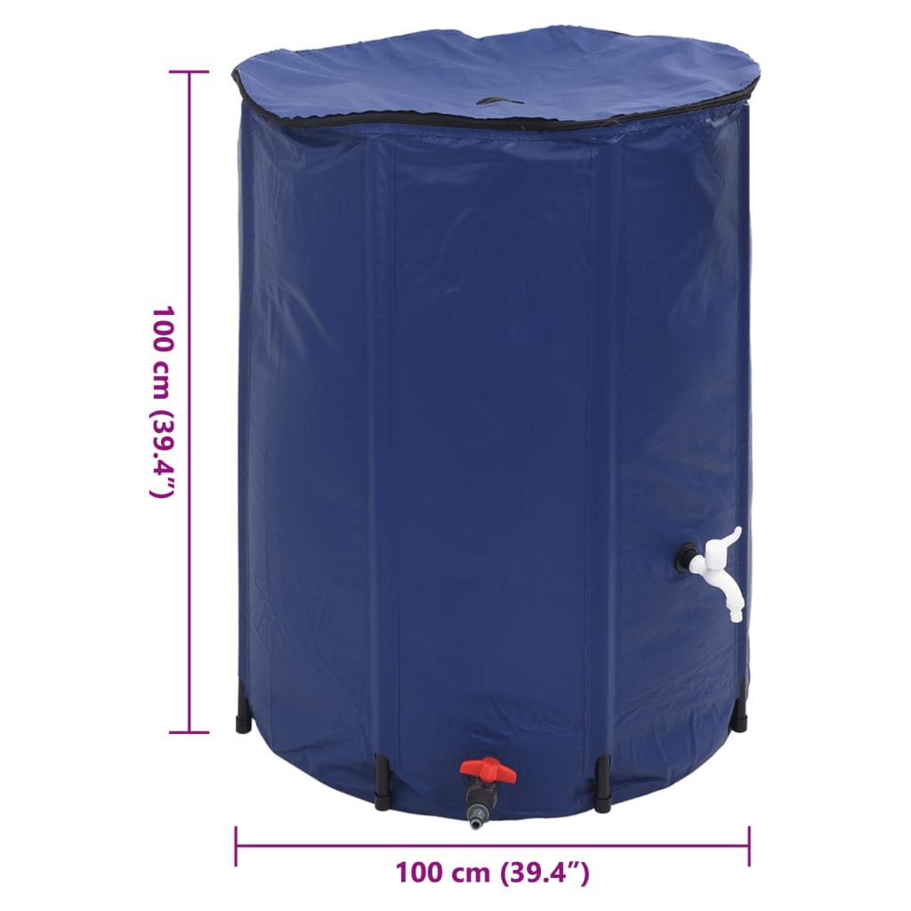 Serbatoio Acqua con Rubinetto Pieghevole 750 L in PVC