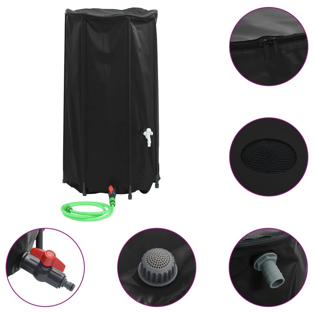 Serbatoio Acqua con Rubinetto Pieghevole 100 L in PVC