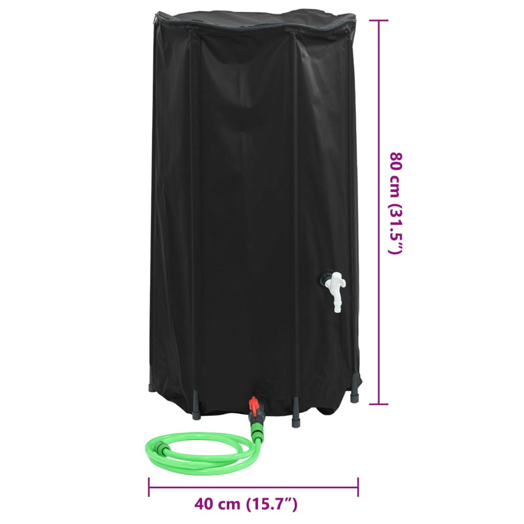 Serbatoio Acqua con Rubinetto Pieghevole 100 L in PVC