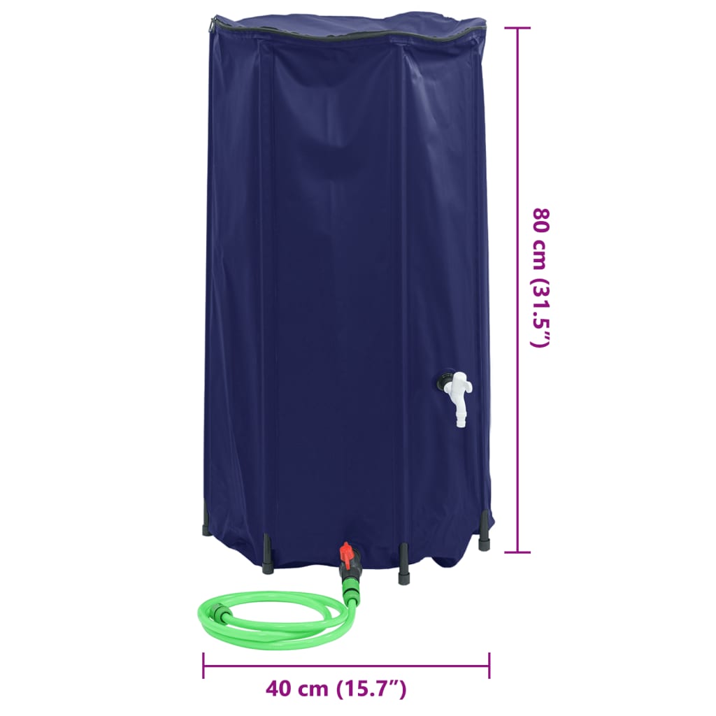 Serbatoio Acqua con Rubinetto Pieghevole 100 L in PVC