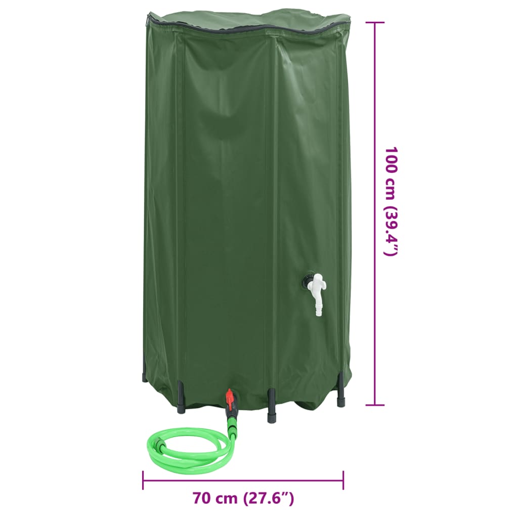 Serbatoio Acqua con Rubinetto Pieghevole 380 L in PVC