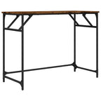 Scrivania Fumo 100x45x76cm Legno e Acciaio Verniciato a Polvere