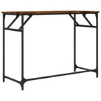 Scrivania Fumo 100x45x76cm Legno e Acciaio Verniciato a Polvere