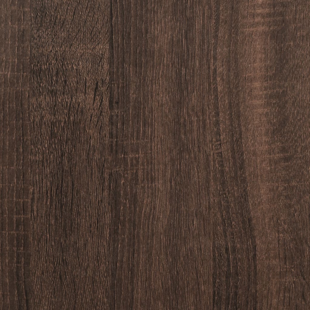 Tavolino con Ruote Rovere Marrone 91x55x34 cm Legno Multistrato