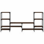 Mobile TV Rovere Marrone 206,5x28,5x95 cm in Legno Multistrato