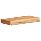 Mensole da Parete 2 pz 30x20x3,5 cm in Legno Massello di Acacia