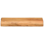 Mensole da Parete 2 pz 30x20x3,5 cm in Legno Massello di Acacia