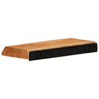 Mensole da Parete 2 pz 30x20x3,5 cm in Legno Massello di Acacia