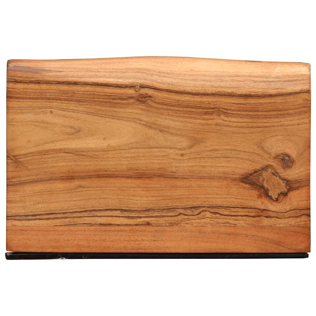 Mensole da Parete 2 pz 30x20x3,5 cm in Legno Massello di Acacia