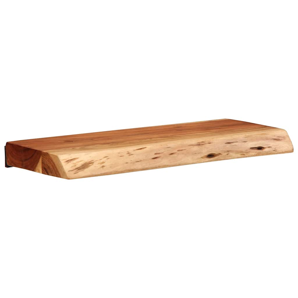 Mensole da Parete 2 pz 40x20x3,5 cm in Legno Massello di Acacia