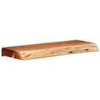 Mensole da Parete 2 pz 40x20x3,5 cm in Legno Massello di Acacia
