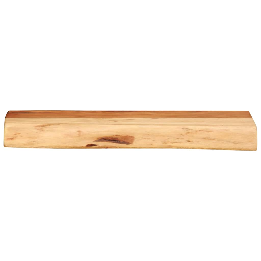 Mensole da Parete 2 pz 40x20x3,5 cm in Legno Massello di Acacia