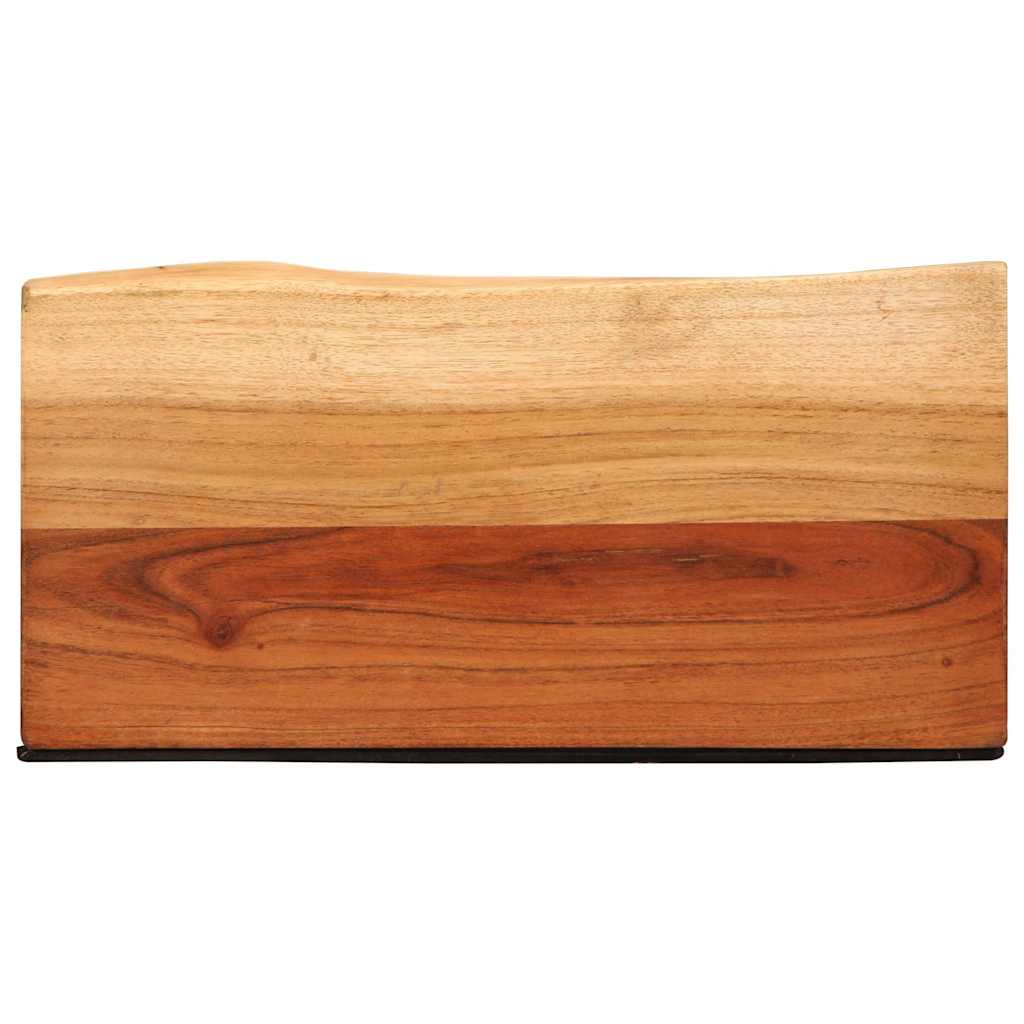 Mensole da Parete 2 pz 40x20x3,5 cm in Legno Massello di Acacia