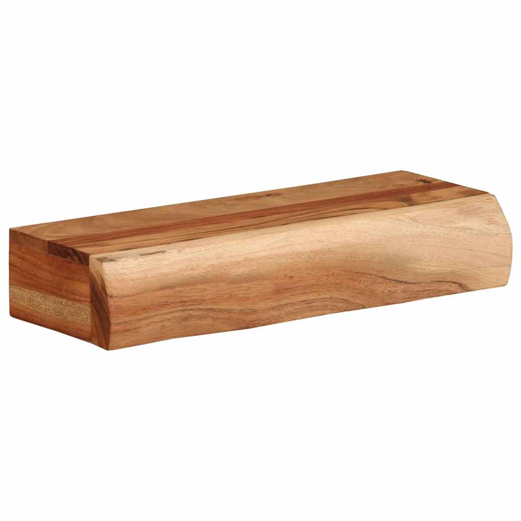 Mensole da Parete 2 pz 40x17x8 cm in Legno Massello di Acacia