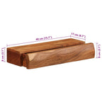 Mensole da Parete 2 pz 40x17x8 cm in Legno Massello di Acacia