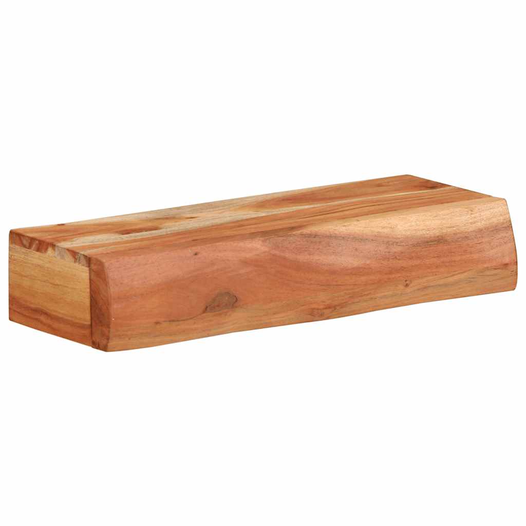 Mensole da Parete 2 pz 40x17x8 cm in Legno Massello di Acacia