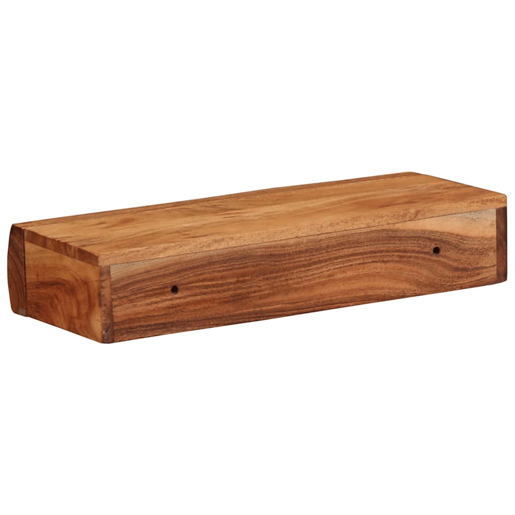 Mensole da Parete 2 pz 40x17x8 cm in Legno Massello di Acacia