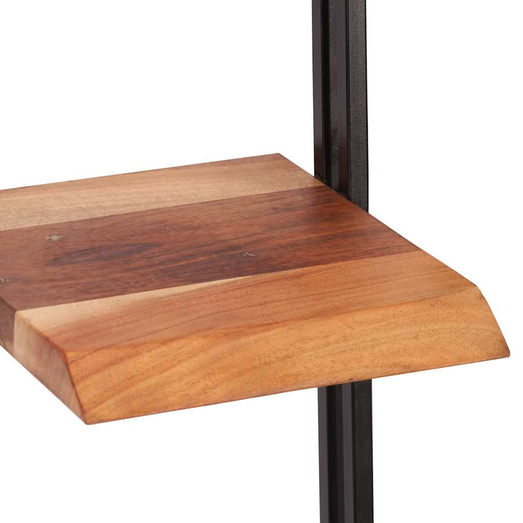 Mensole da Parete 5 pz in Legno Massello di Acacia