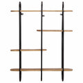 Mensola da Parete 90x20x116,5 cm Legno Massello di Mango Grezzo