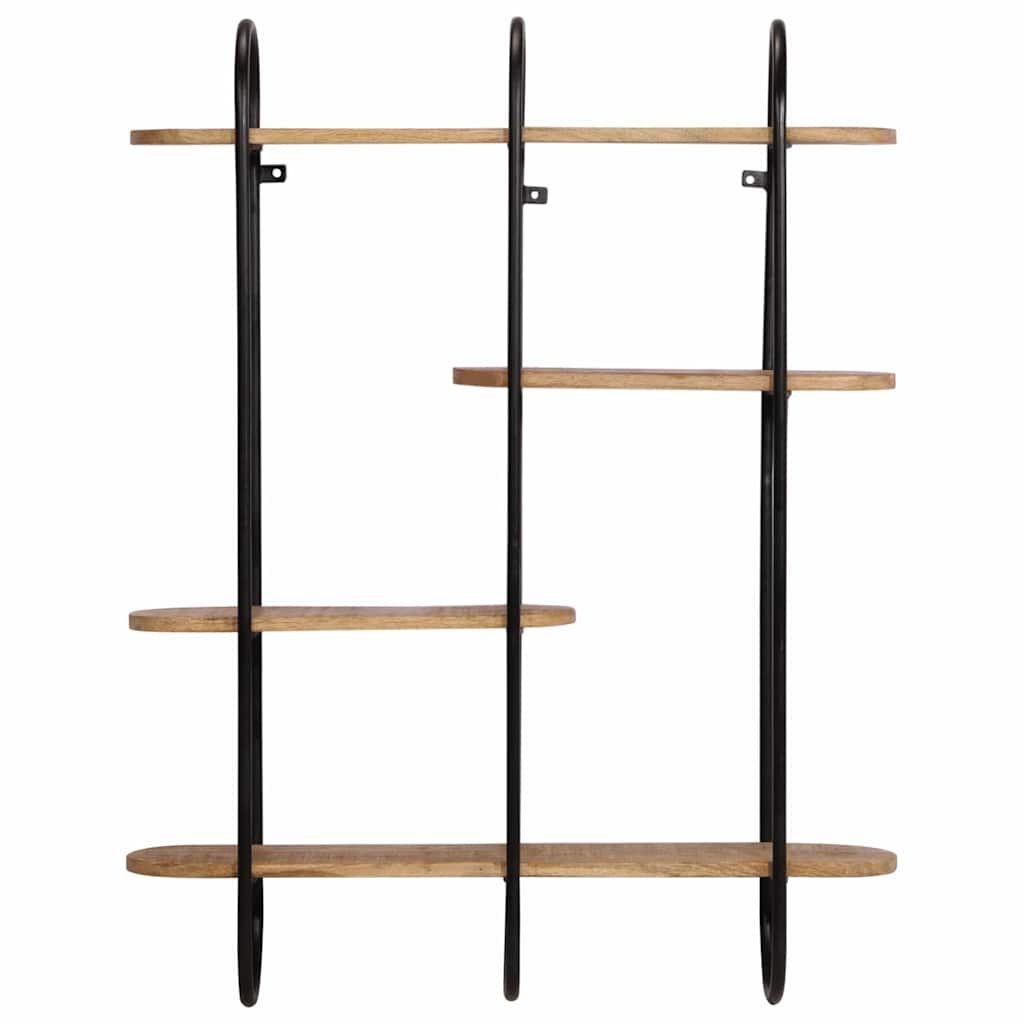 Mensola da Parete 90x20x116,5 cm Legno Massello di Mango Grezzo