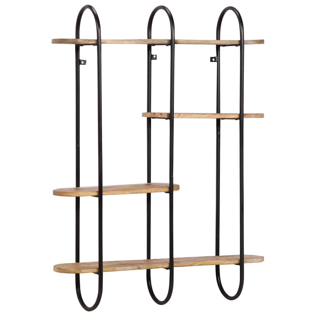 Mensola da Parete 90x20x116,5 cm Legno Massello di Mango Grezzo