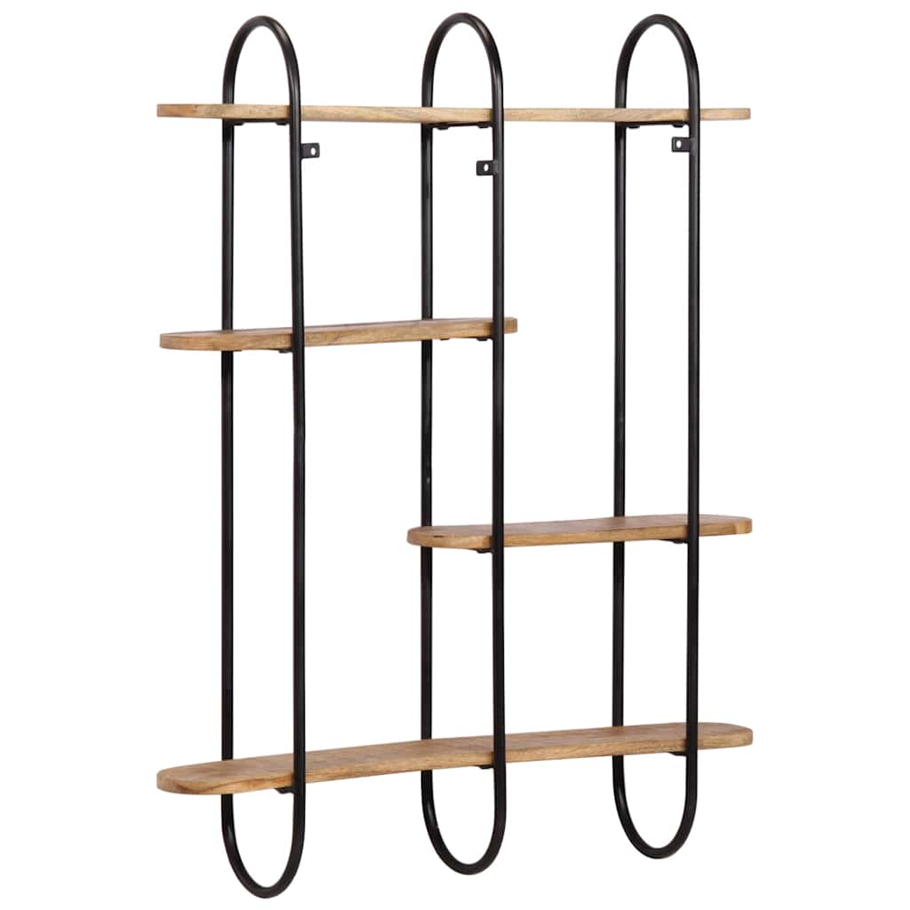 Mensola da Parete 90x20x116,5 cm Legno Massello di Mango Grezzo