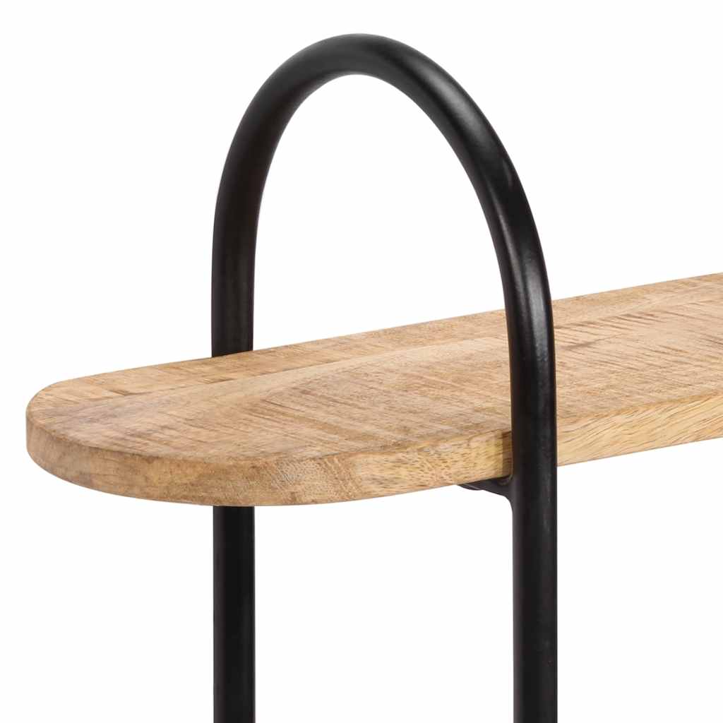 Mensola da Parete 90x20x116,5 cm Legno Massello di Mango Grezzo